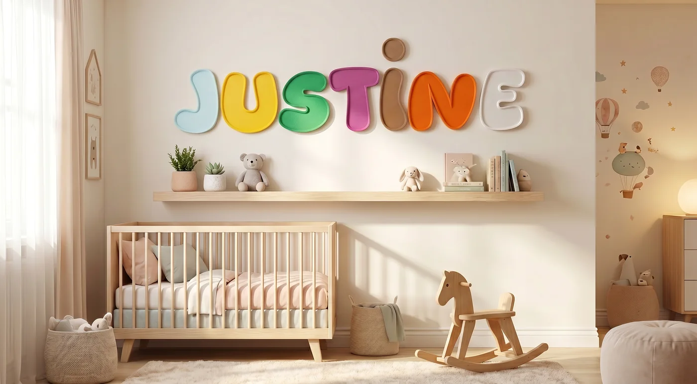 Prénoms personnalisés 3D dans une chambre d’enfant