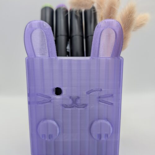 Pot à crayons Lapin à personnaliser imprimé en 3D